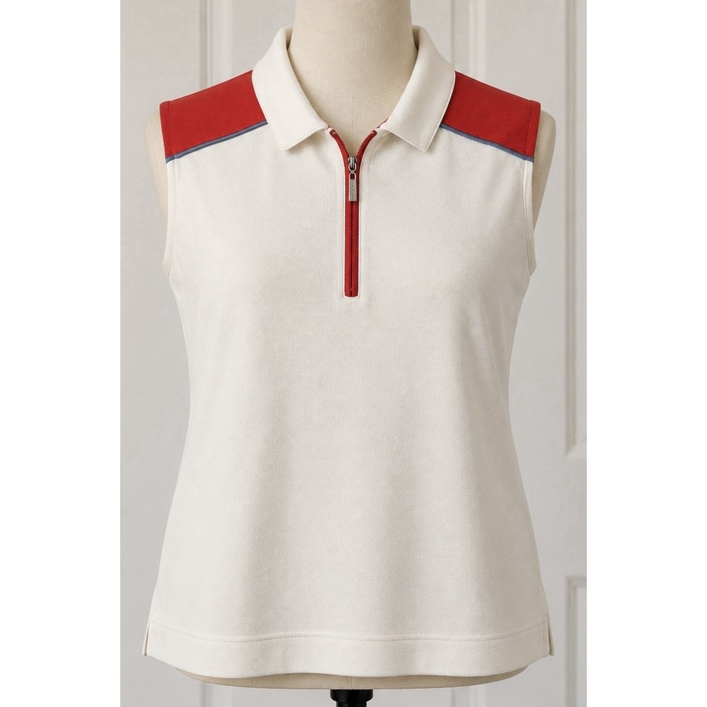 TEHAMA Nancy Haley Women's Golf Tennis Pickleball Sleeveless Shirt Size Large L